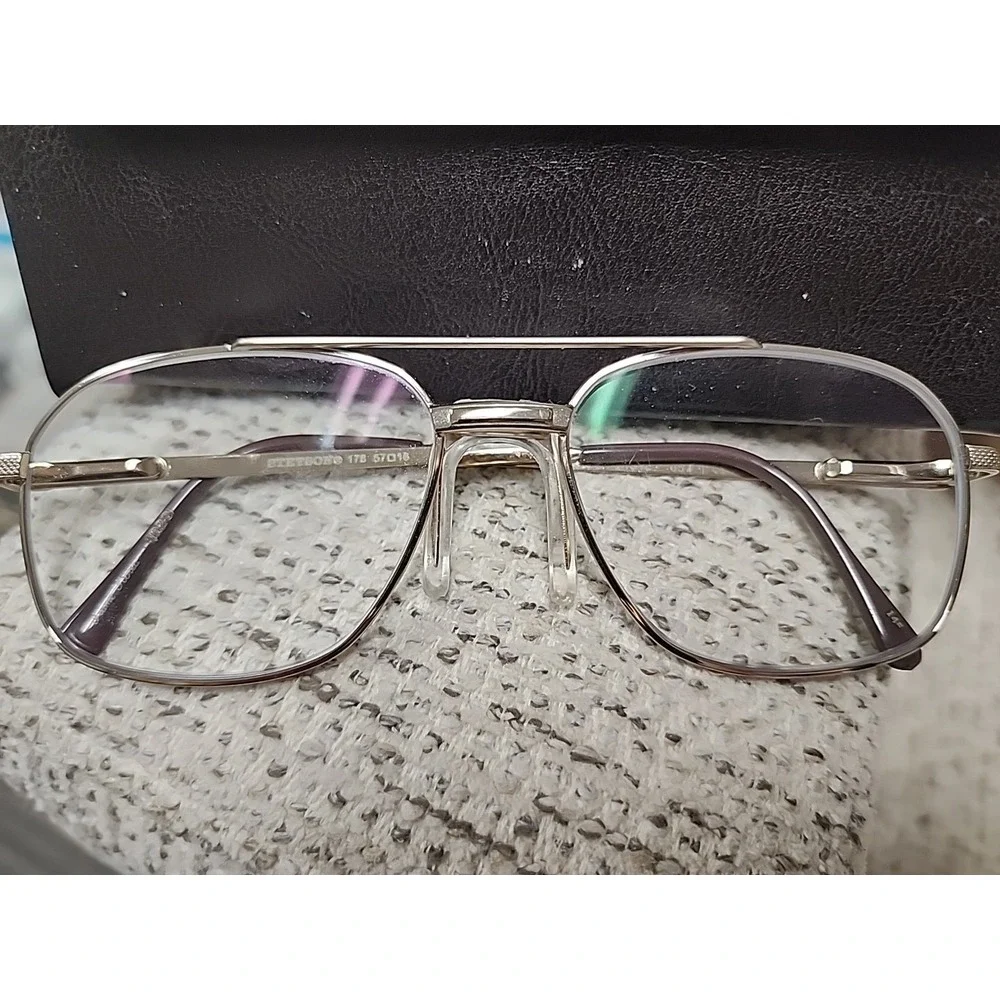 Stetson‎ Eyeglasses 178 Zyloware 057 Aviator Designer Frames Only Silver 57-16
